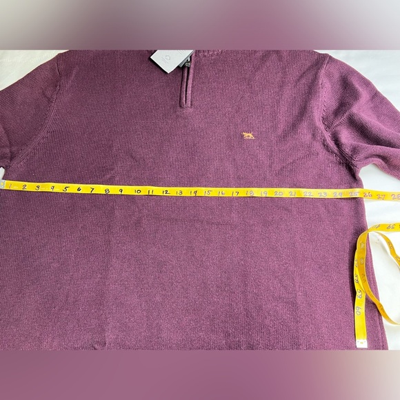 RODD & GUNN Men’s Deep cranberry 1/4 zip pullover sweater size 3XL. - Picture 13 of 14